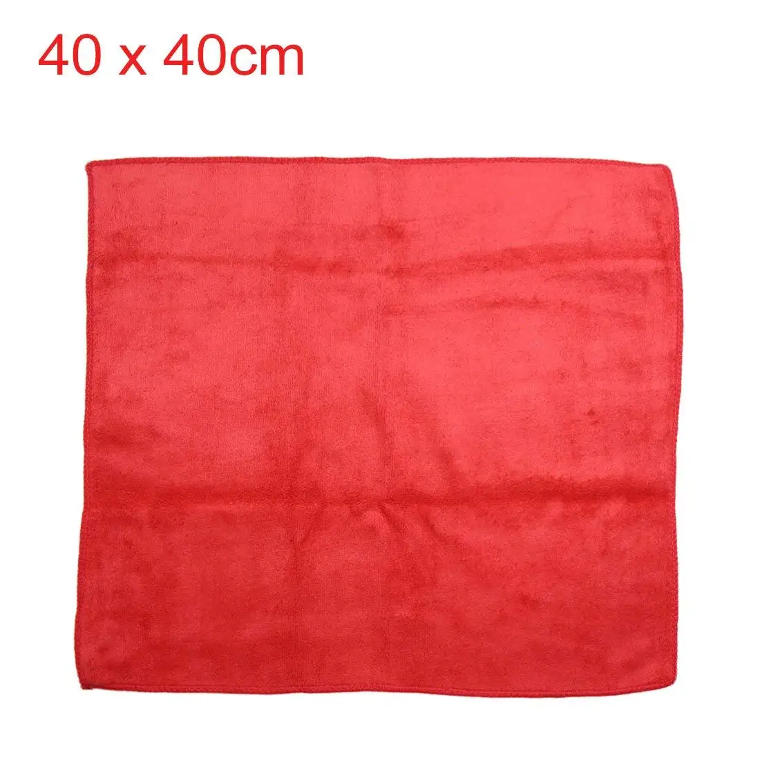 uxcell 2pcs 40 x 40cm 400GSM Microfiber Car Cleaning Towels Drying Washing Cloth Red