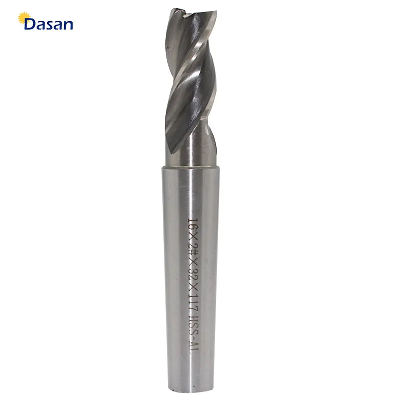 1 cái Morse Côn Shank Nhà Máy Cuối Cùng 16 mét HSS-AL 3 Flute Cao Độ Cứng Phay Cutter Công Cụ