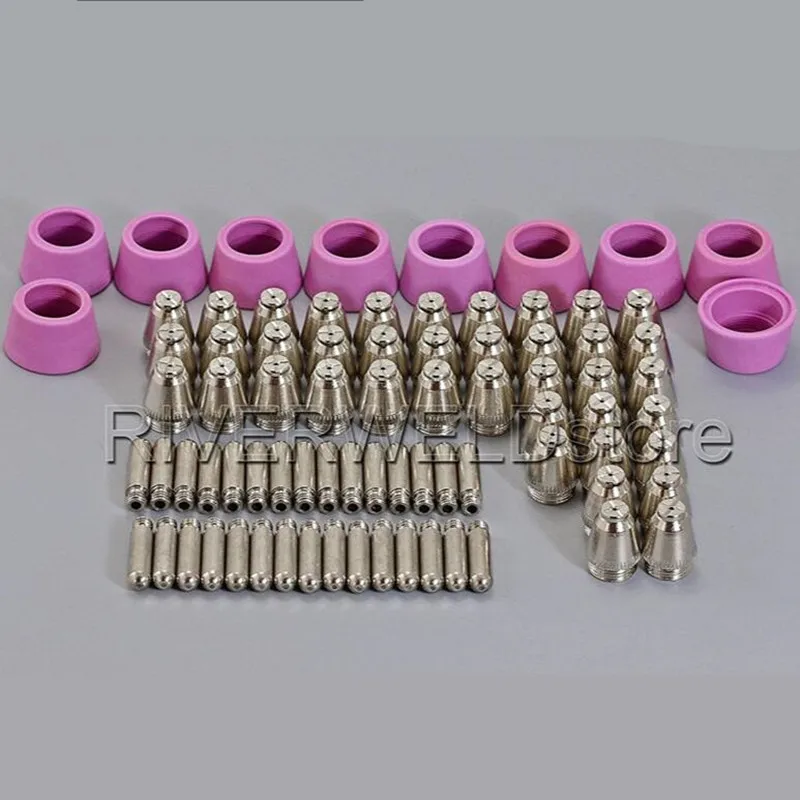 SG-55 AG-60 Air Plasma KIT Nozzles Electrodes TIPS 0.9mm(1.0mm for optional) Fit Plasma Cutter Cutting Torch Consumables, 80pcs