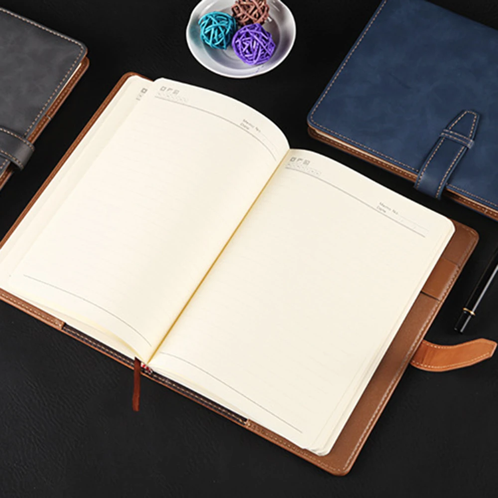 جديد مكتب دفتر 2019 الجلود دفتر ملاحظات بغلاف مقوى A5 دفتر خمر غطاء الأعمال المفكرة لوازم مكتبية
