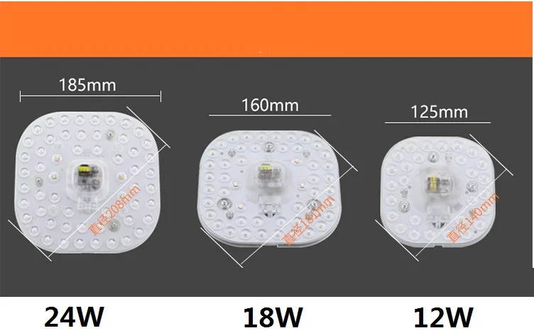 Led indoor 110V 220V illuminazione lampada a led facile installazione lampada da soffitto modulo Octopus Square rettangolare Change Renew Led upgrade