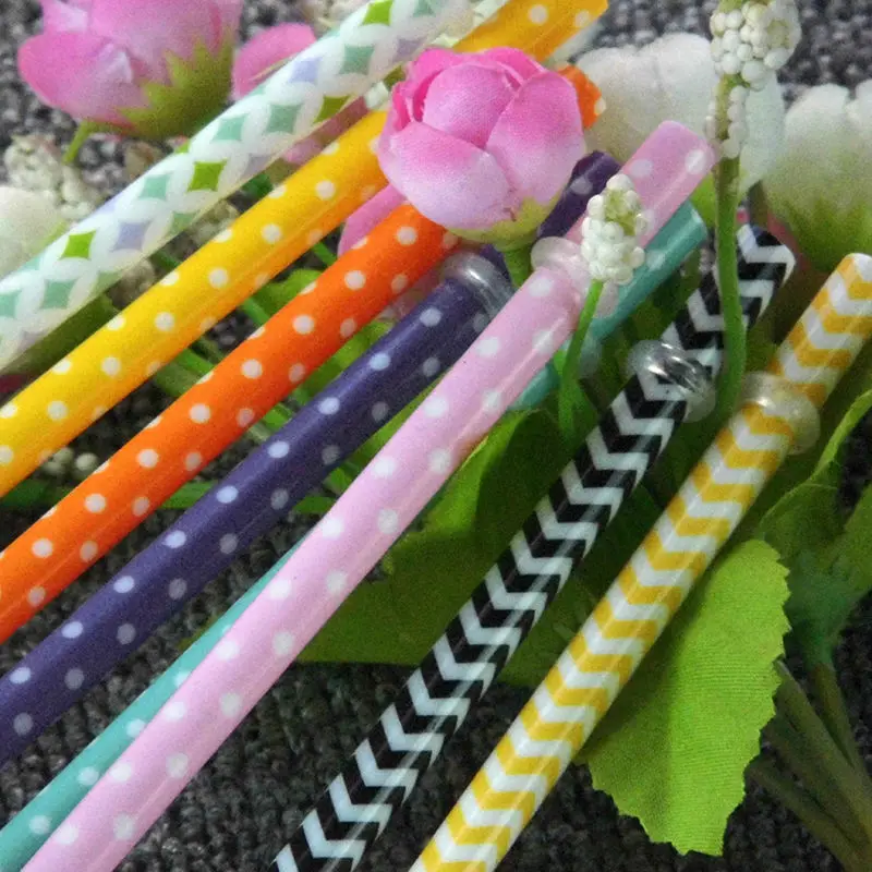 Hot Sale 50Pc/bag 23cm Reusable Hard Plastic Stripe Drinking Straw Various Colors Plus 1Pc Straw Brush Free Shipping