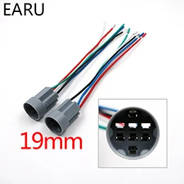 16mm 19mm 22Mm 25mm Power Cable Socket Connector For Metal Push Button Switch Wiring 2-6 Wires Stable Lamp Light Button 15cm