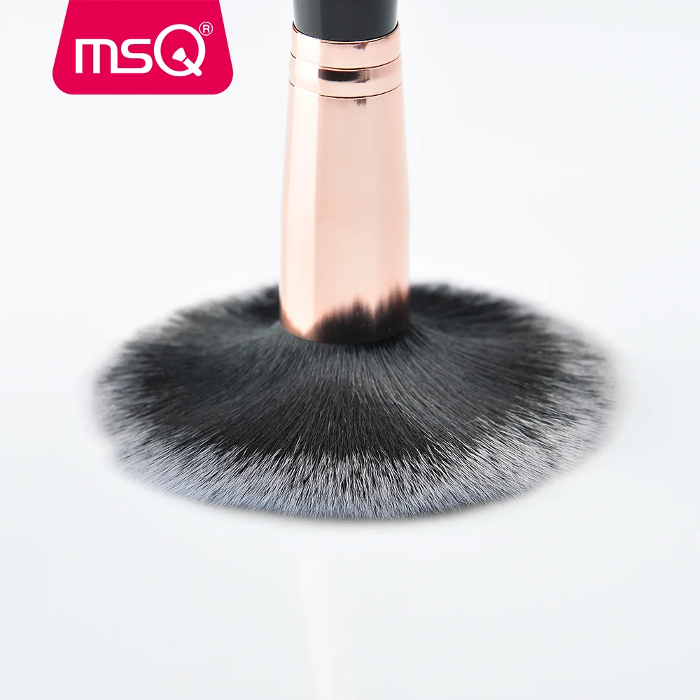 Msq-プロのメイクブラシセット,10個,ピンクゴールド/ブラック,パウダーファンデーション,コレクター,チーク,シェーダー用