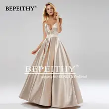 Deep V Neck Glitter Prom Dress 2023 #6