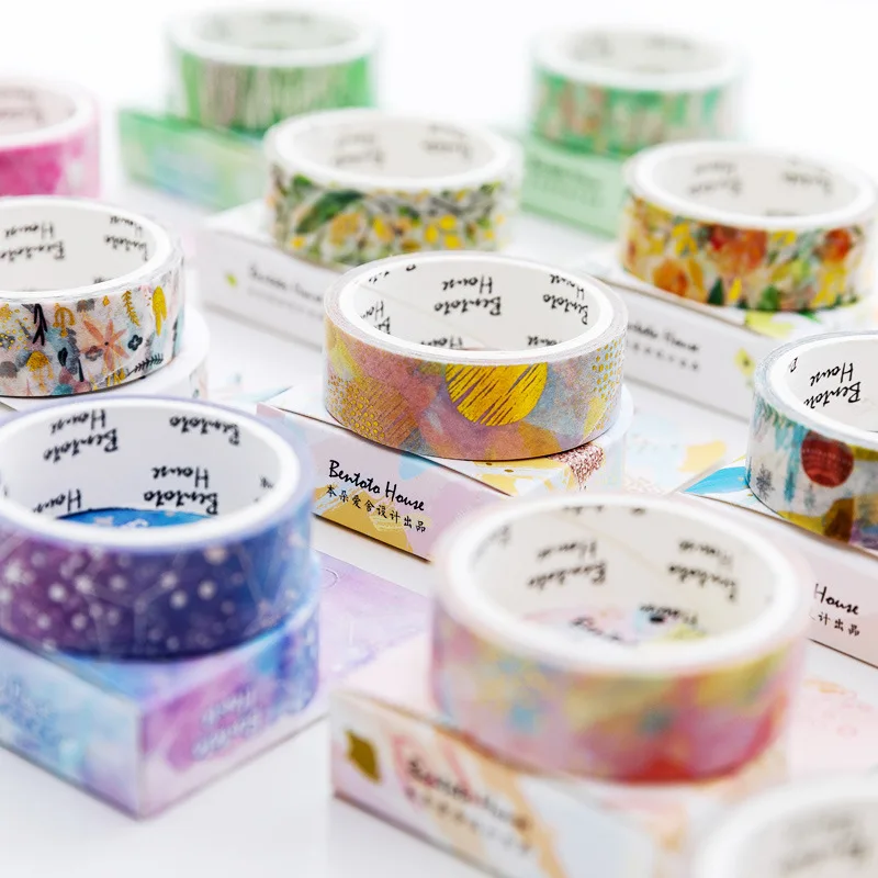 Starry sky Forest flower Unicorn laser Gilding Decorative Washi Tape Adhesive Tape DIY Scrapbooking Sticker Label Masking Tape