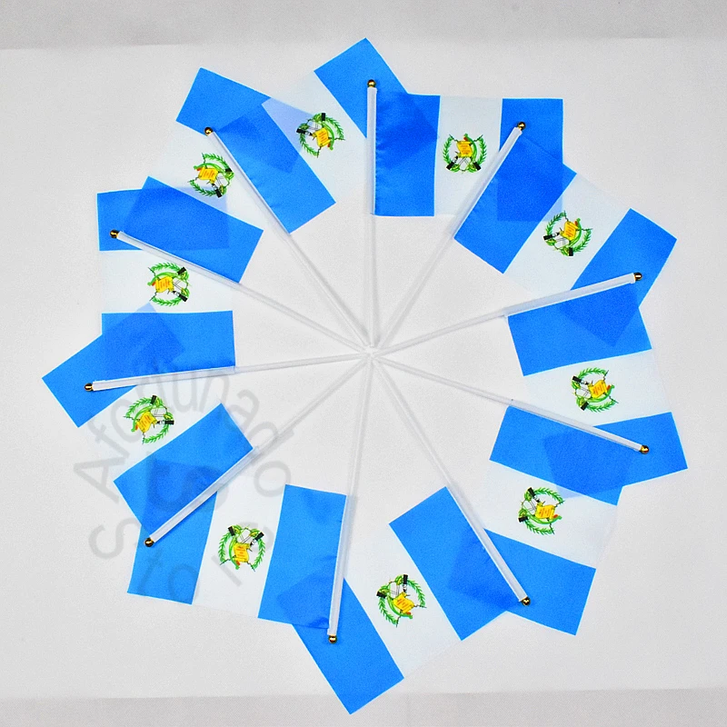 Guatemala  14*21cm flag  Banner  Hand waving Flag National Flag  for meet,Parade,party.Hanging,decoration