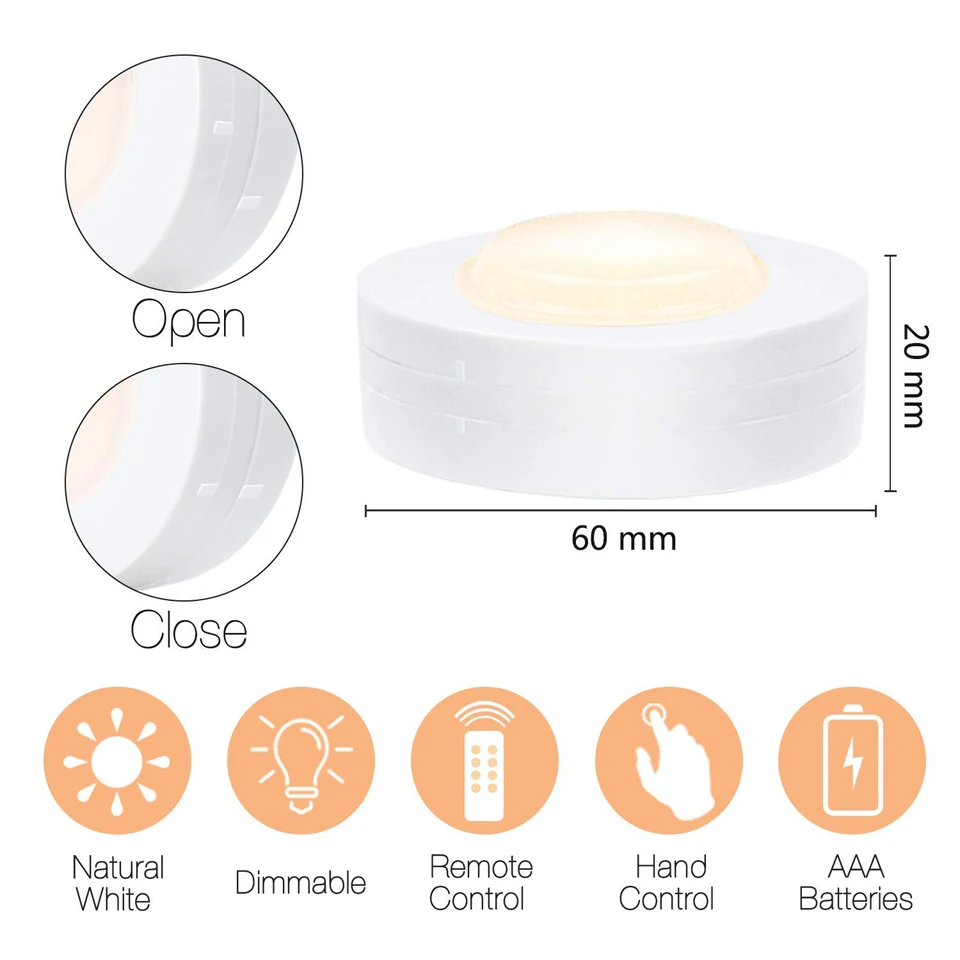 Touch-Sensor LED Puck Lights — product detail 3