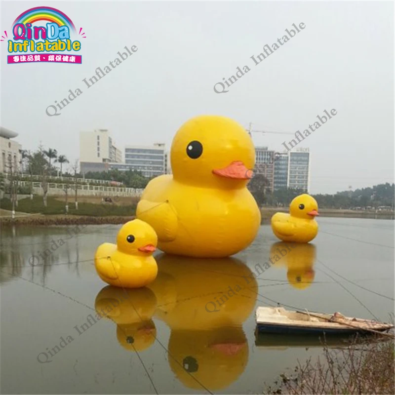 0.9mm pvc factory price inflatable pool duck , 3m height giant inflatable promotion duck