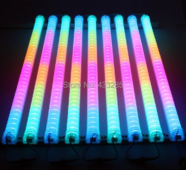 

Free Shipping Colorful AC220v or DC24v led digital tube led guardrail tube SMD5050 36pcs lamp led contour light point light