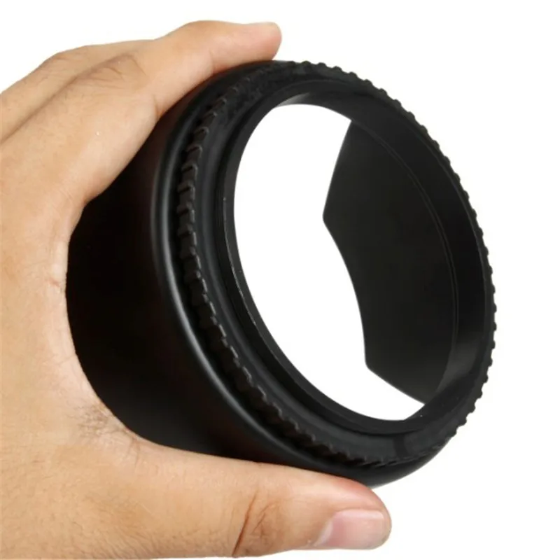 49mm - 77mm 52mm 58mm  67mm  82mm Flower Petal Tulip Lens Hood Screw Mount for Canon Nikon D3300 D5300 D5200 D5500 D3200 D7100