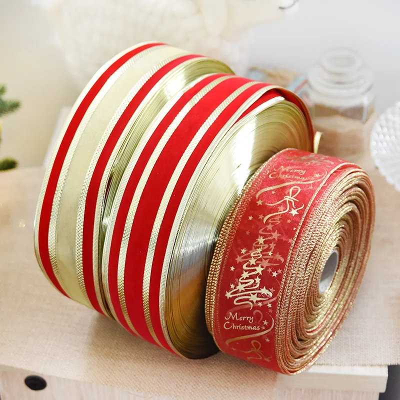 6.3CM (2 meter/lot ) Chiffon Phnom Penh Ribbon Christmas New Year Party Wedding Home Decoration Gift Wrapping DIY Bowknot Craft