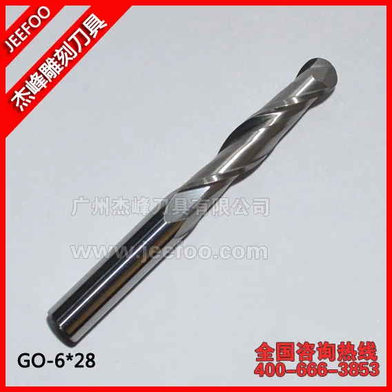 

Two Flutes Ball Nosed Bits, CNC Cutting Tools, Mill Bits, CNC Router Bits for Engraving Tools 6*28