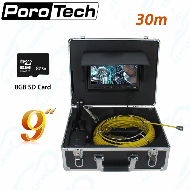 

WP90A 23mm camera for sewer inspection service video inspection sewer pipe camera with 9inch display 23mm lens camera 8GB