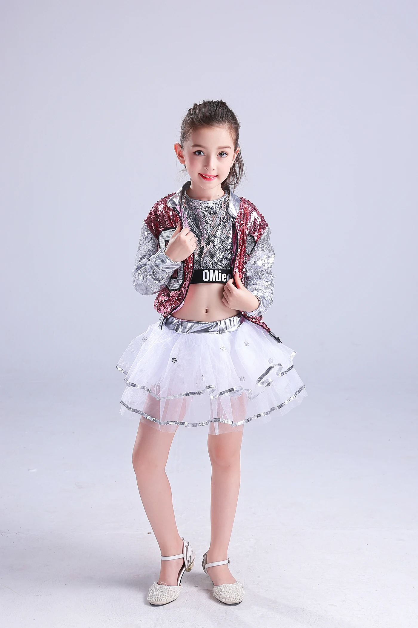 เด็กใหม่นักเต้นแจ๊สHip-Hop DanceการแสดงเกาหลีSequins Modern Dance Partyเครื่องแต่งกาย