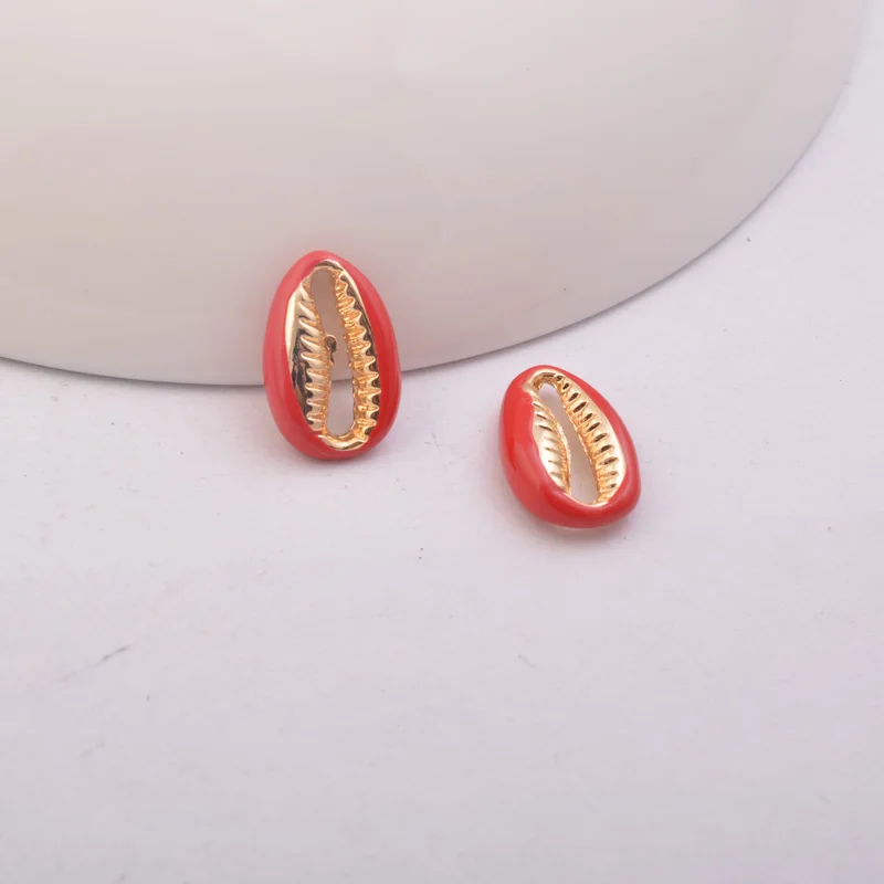 30 Stück, 4,5 mm x 14 mm, emaillierte Muschel-Charms, Kupferanhänger in Lippenform für Damen und Herren, zum Selbergestalten von Schmuck, nickelfrei und bleifrei. – Detail 10