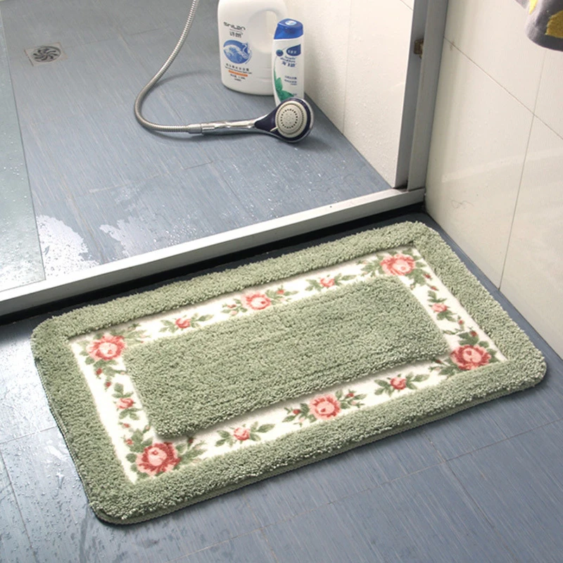 Pastoral Style Bath Mat Multi -Sizes Bathroom Kitchen Carpets Set Anti-Slip Doormat Shower Room Toilet Rugs Floor Area Decor Pad