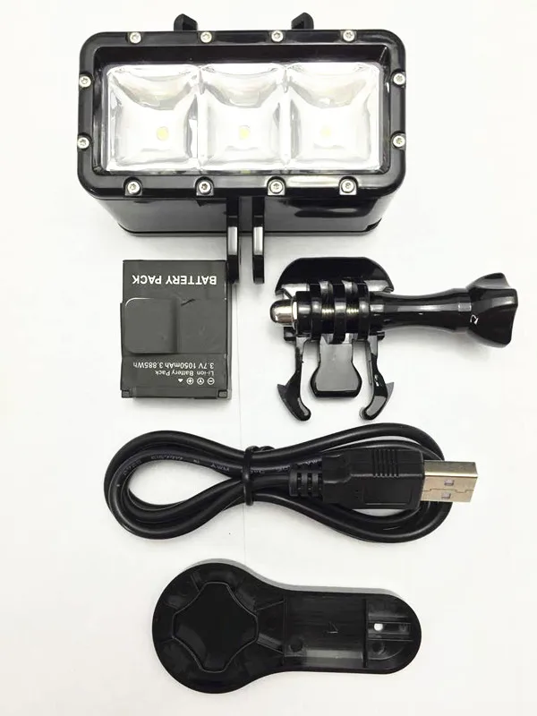 Podwodne wypełnienie światło LED lampa światła latarka nurkowanie dla Gopro Hero 9 8 7 5 sesja SJ4000 SJ8/9/10 Xiaomi yi 4k Mijia EKEN H9 — zdjęcie 3