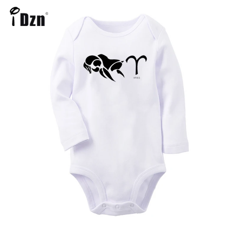 Constellation Aries Libra Symbol Design Newborn Baby Boys Girls Outfits Jumpsuit Print Infant Bodysuit Clothes 100% Cotton Sets