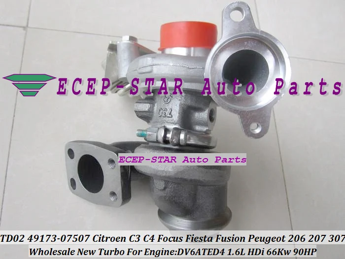 Free Ship TD025 49173-07505 49173-07503 49173-07502 Turbo For FORD For Focus Fiesta C-MAX 207 307 For Citroen C3 C4 1.6L HDi