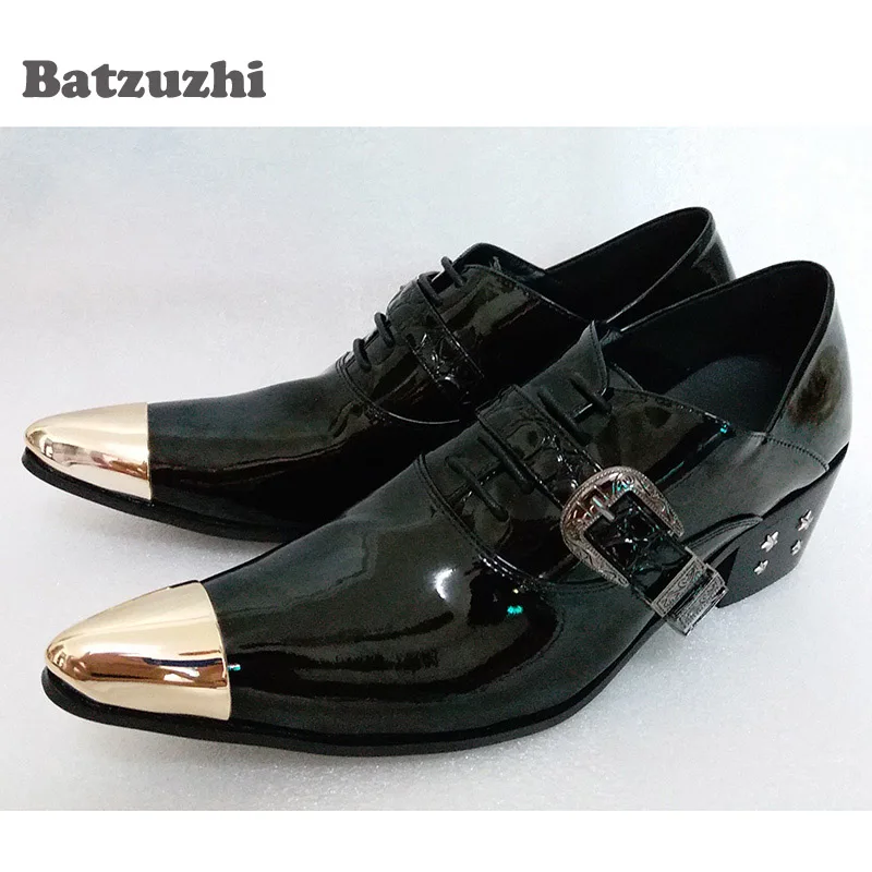 

Batzuzhi 2020 Luxury Elegant Business Leather Shoes Men Pointed Toe Italian Style Dress Shoes Man Black, Big Size 38-46 Zapatos