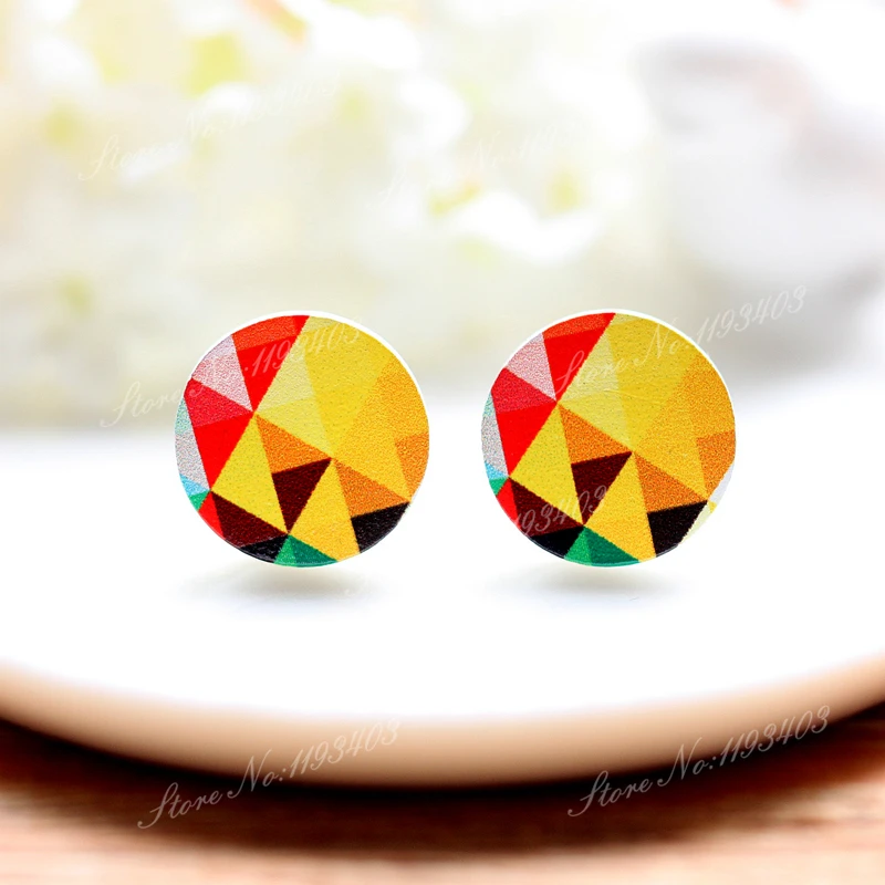 20PCS (226-241)16mm Photo Printing Wood Laser Cut Round Cabochon DIY make Rings, Earrings,Bobby pin, Hairpins-WEH (No holes)