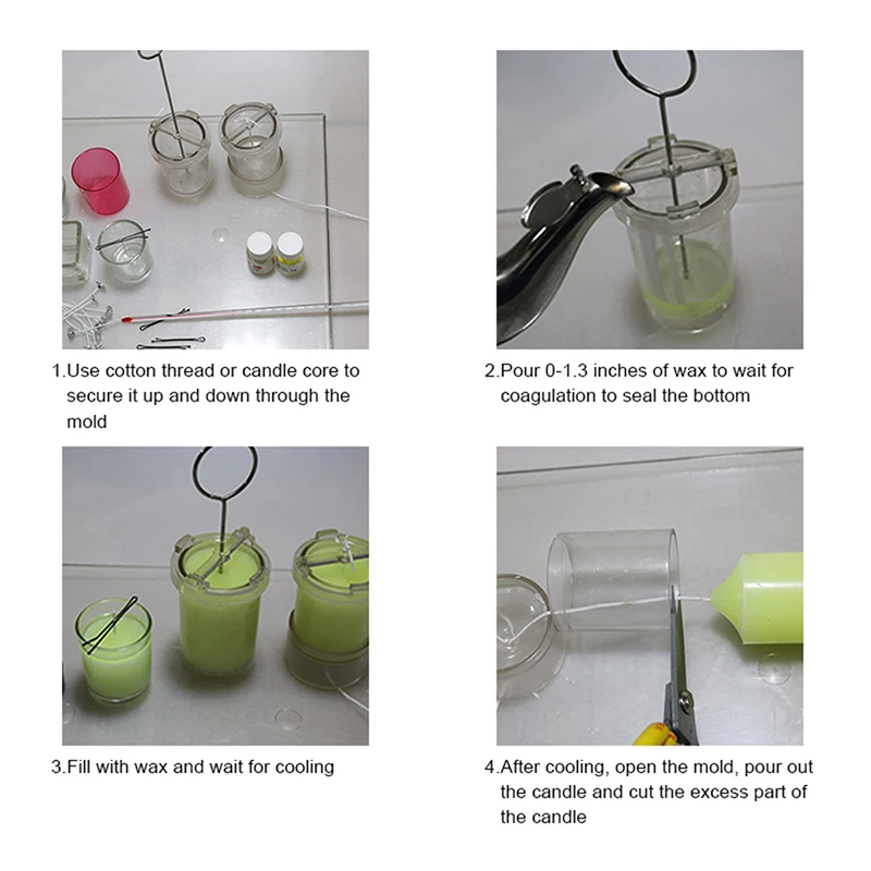 DIY Handcraft Candle Making Mold Mould Cylindrical PC High Temperature Resistant Plastic Model Scented Candle Model Raw Material