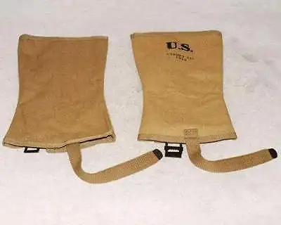 Military WWII US Army Wrappings Leggings or Puttee Soldier Canvas - US048