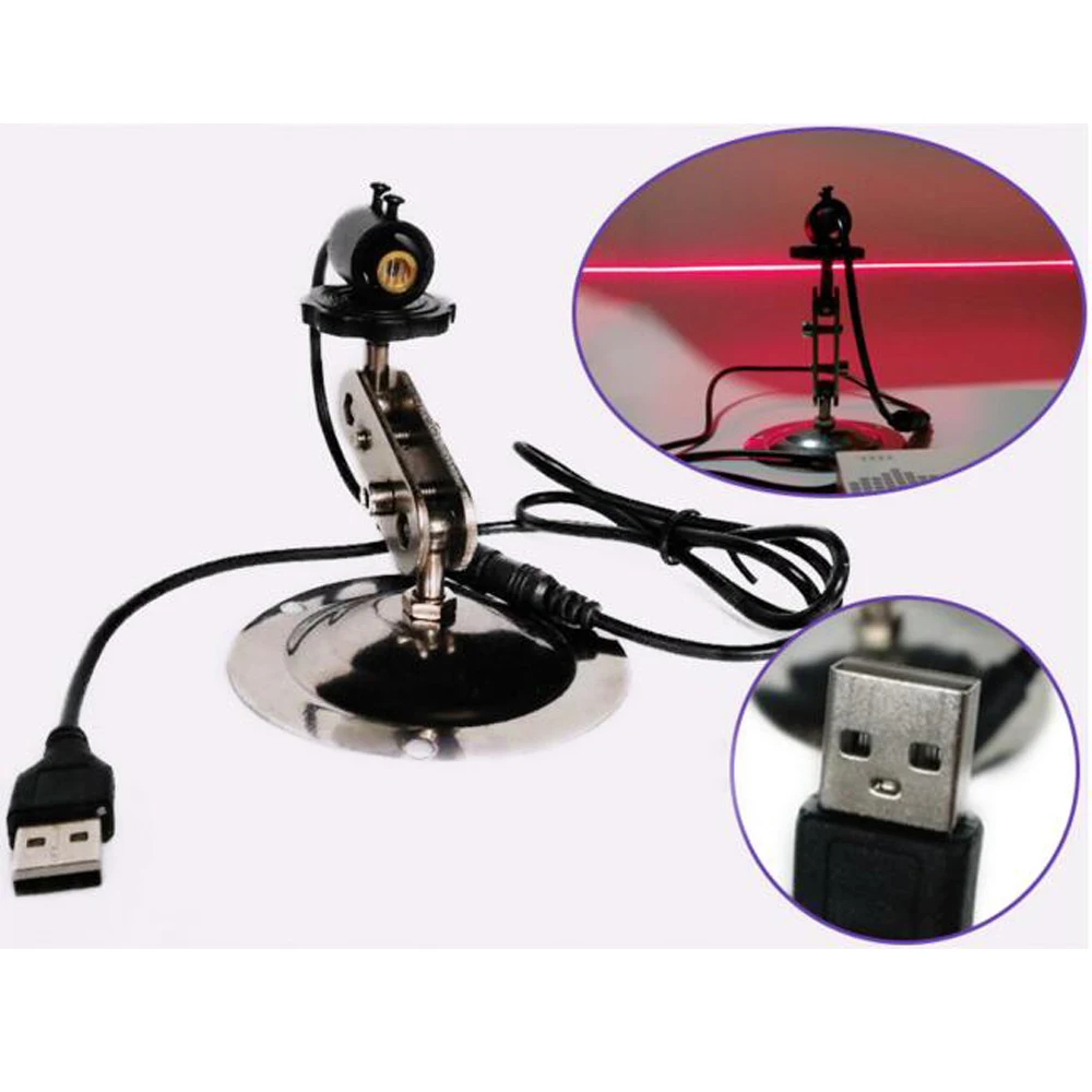 Classe ⅢA 650nm 5 mw Interfaccia USB Luce Rossa Linea Localizzatore Laser A Raggi Infrarossi Marcatura