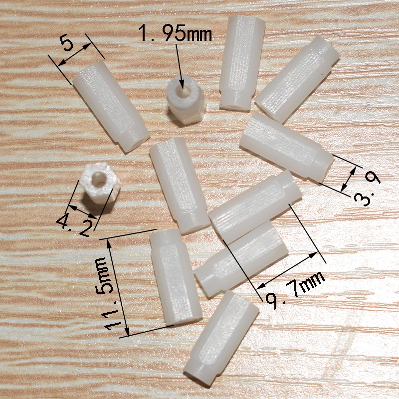 10/100pcs 11.5mm Hexagonal column/spacing dron rc car plane robot kids toys for boys diy baby accessories montessori juguetes