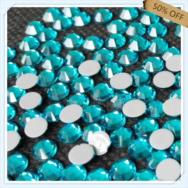 super shiny hot sale 50% off   ss20 5mm peocock blue color  with  1440 pcs each pack ; for nail art free shipping