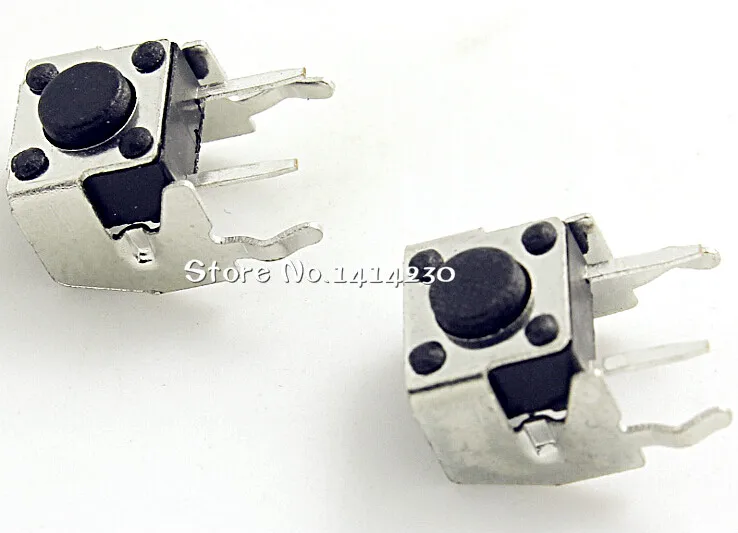 20 قطعة مفتاح اللباقة 6*6*4.3 مللي متر أفقي مع قوس اللمس مفتاح بـزر دفع 6x6x4.3 مللي متر التبديل الجزئي