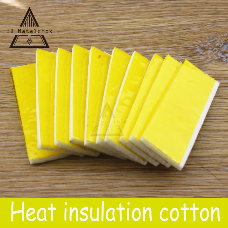 ABS PLA printer 10pcs 3mm thickness 3d printer heating block cotton hotend nozzle heat insulation cotton for Ultimaker/Makerbot