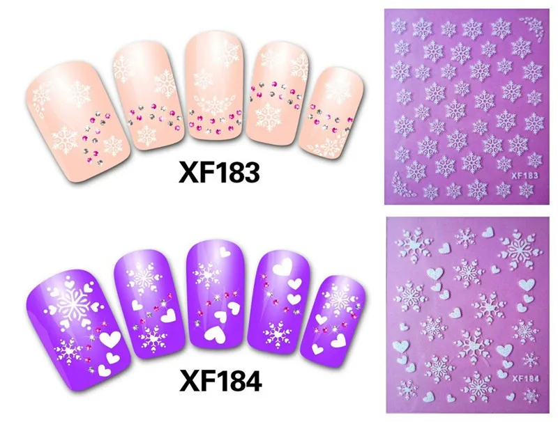 20 Desain 3D Stiker Kuku Dekorasi Nail Art Nail Art Stiker Dropshipping