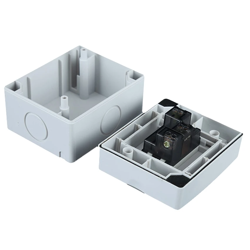 White European 16A 250V 1Way 2Way Waterproof IP55 Kitchen Bathroom Outdoor Surface mounted splash-proof Italy Power Wall Socket