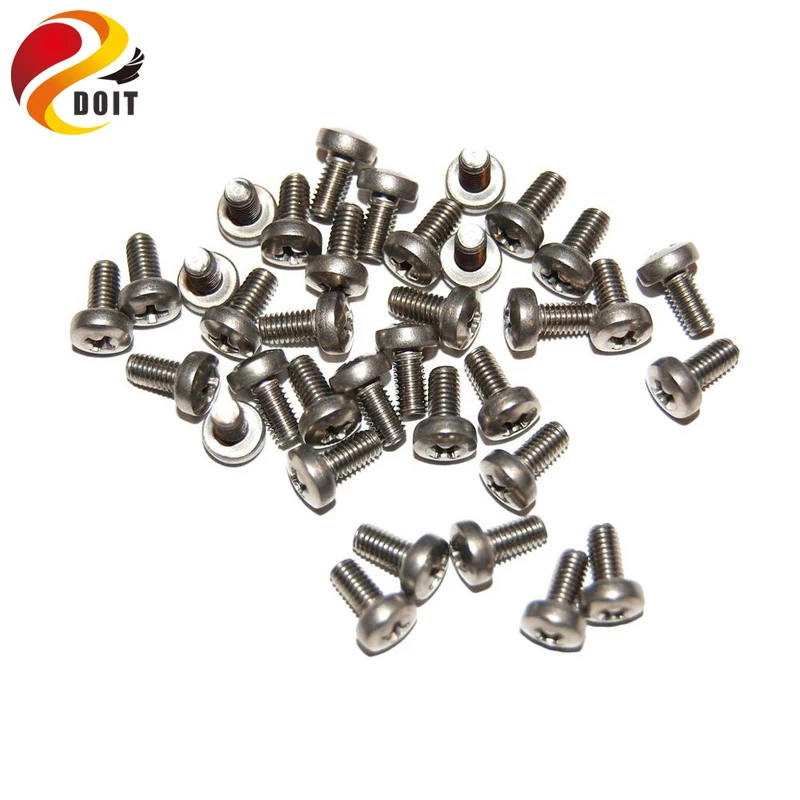 Perno de tornillo M3 para acoplador, montaje de Motor, soporte de Servo, tanque de chasis de coche, Kit educativo de bricolaje, 3x6, 20 unids/lote por paquete