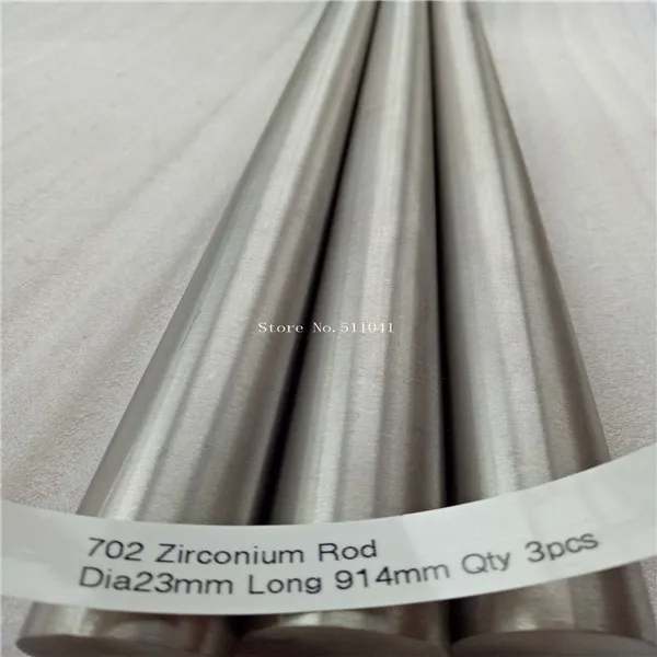 

702 Zirconium bar zirconium rod 23mm diameter x 914mm long,3pcs wholesale free shipping