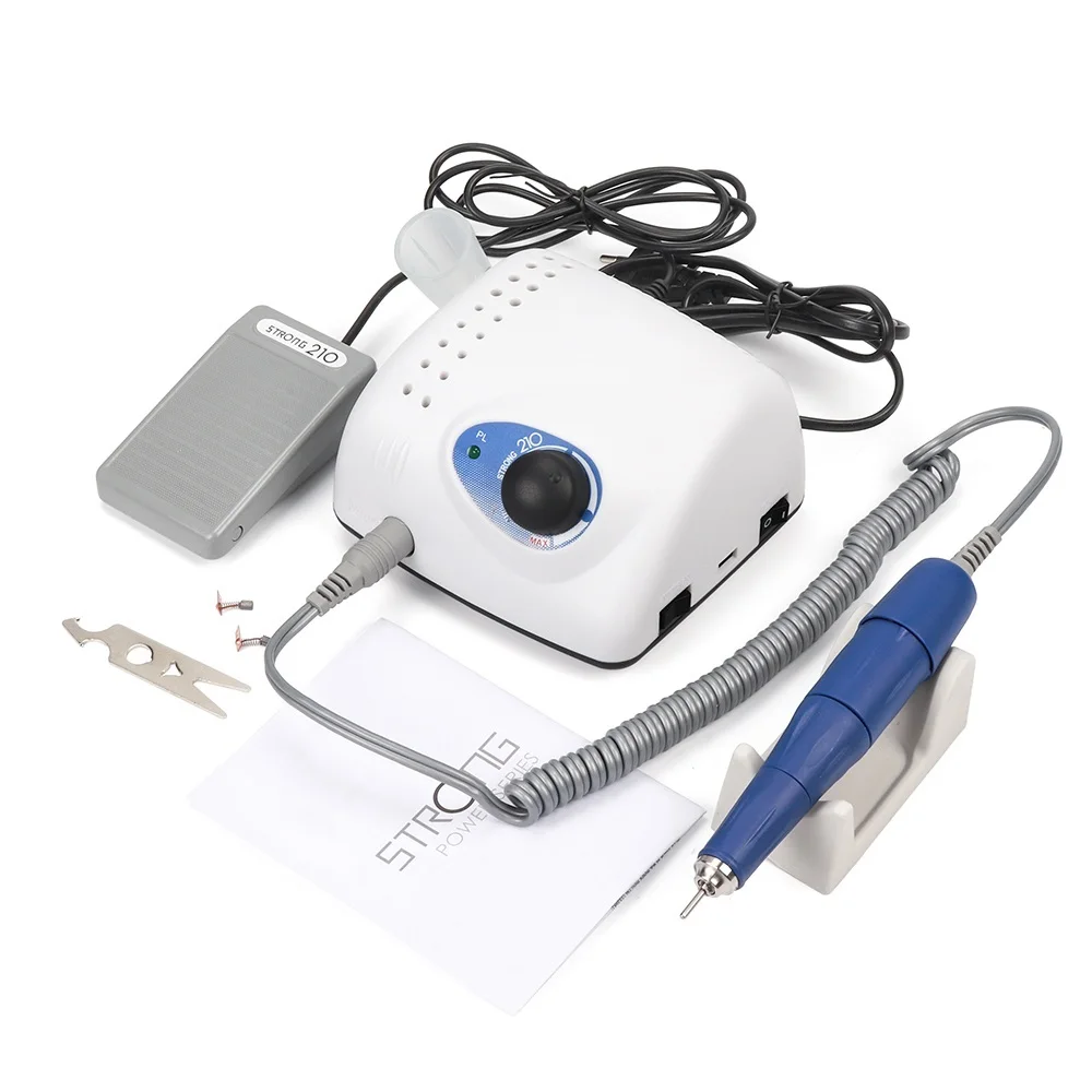 

65W strong 210 105L 6 brush nail drill manicure machine pedicure electric power 35000RPM file drilling nail art equipment