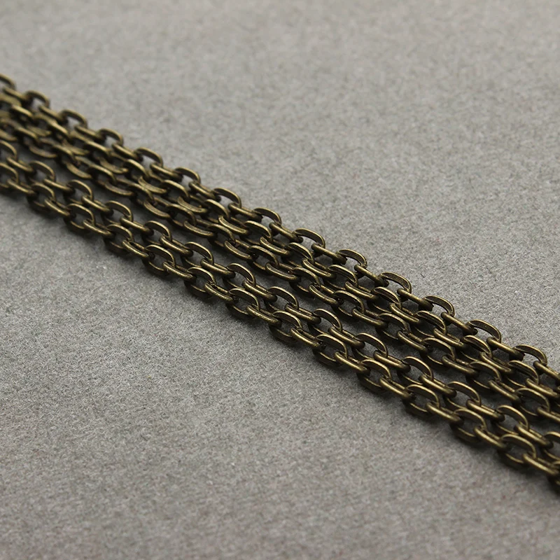 10 Yards/Lot Rhodium/Silber/Gold/Rotguss/Antike Bronze Farbe Halskette Ketten Messing Groß für DIY Schmuck Machen Materialien F712