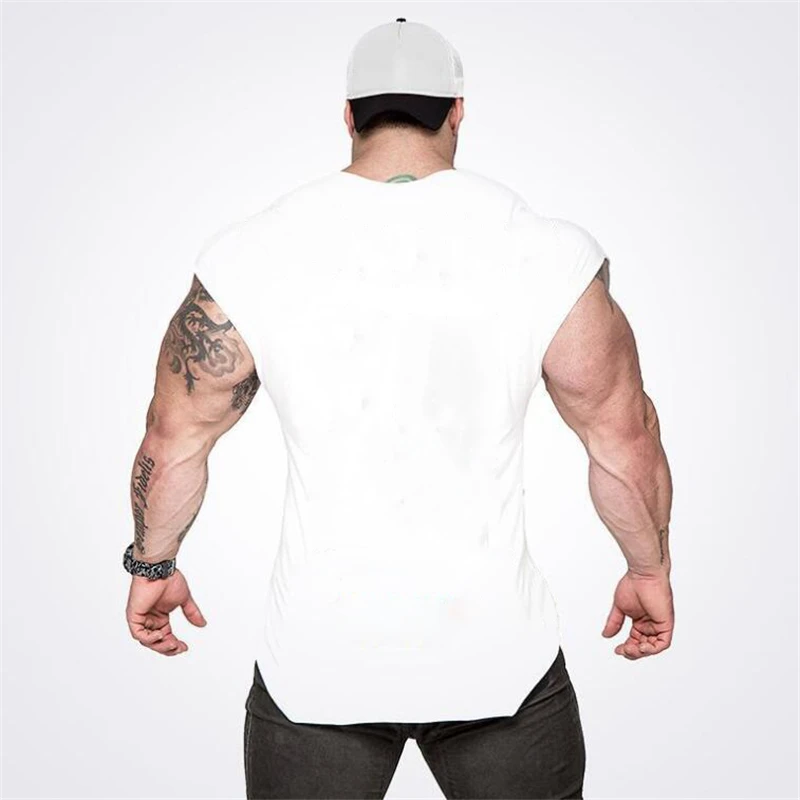 New  Brand mens sleeveless shirts Summer men Tank Tops Gym Clothing Bodybuilding Undershirt Casual Fitness tanktops tees