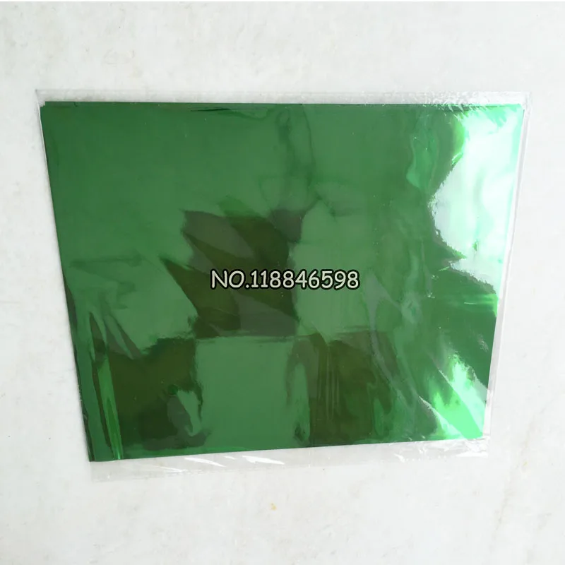 A4 Green Color 50Pcs/Lot 20x29cm Hot Stamping Foil Paper  for Hard Box and Plastic Material