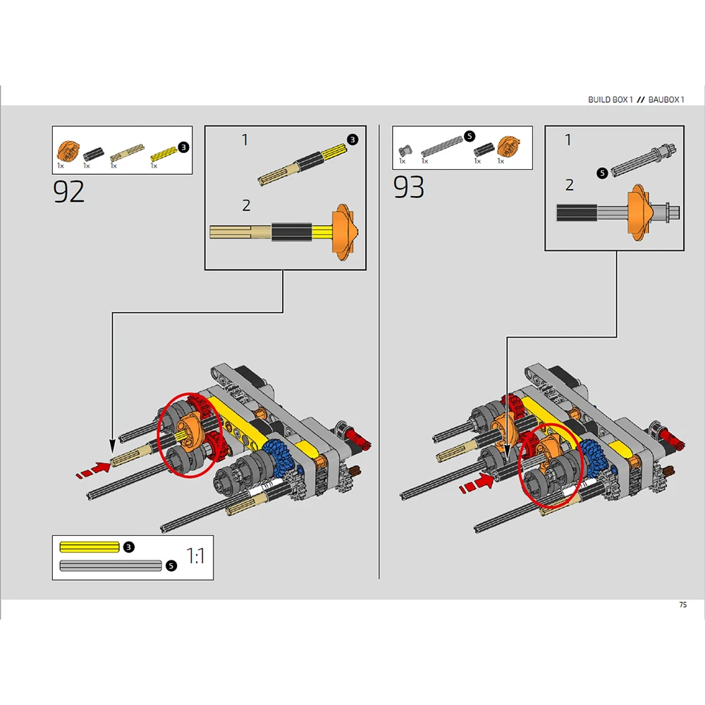 MOC – pièces techniques pour changement de vitesse, loquet rotatif, bloc de construction éducatif, Compatible avec Lego, jouet pour enfants, 5 pièces, 35188