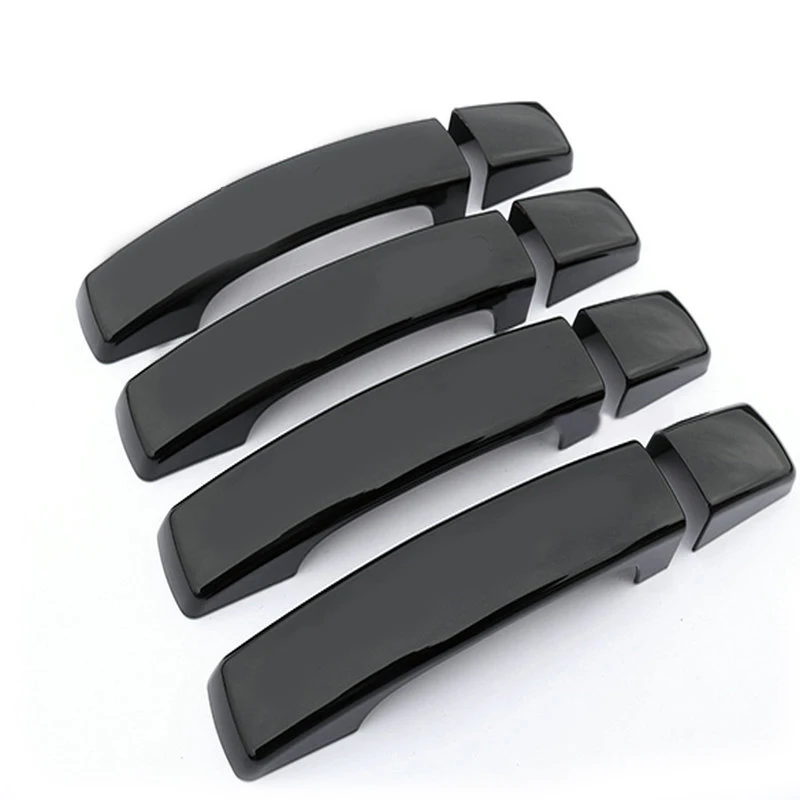 For Land Rover LR4 Discovery 4 Black Car Door Handle Cover Trim 8pcs 2010 2011 2012-2015