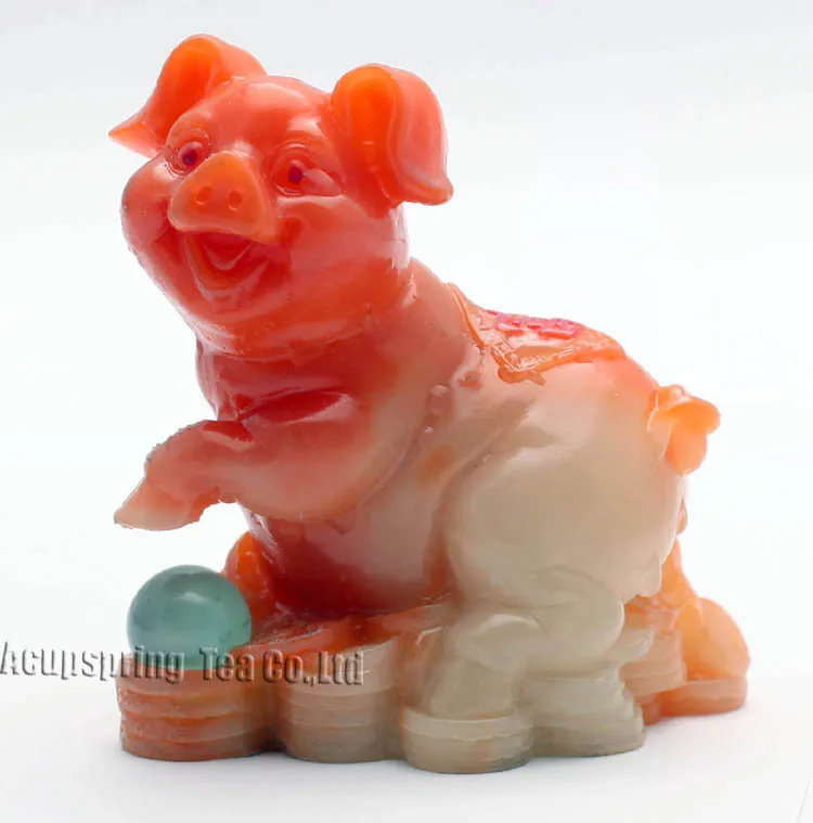 Yellow Pig, Lucky Charms,Chinese zodiac,Shenxiao,Allochroic Mascot,fengshui Ornament,novel gifts,Amazing present,Tea pet S1015BZ