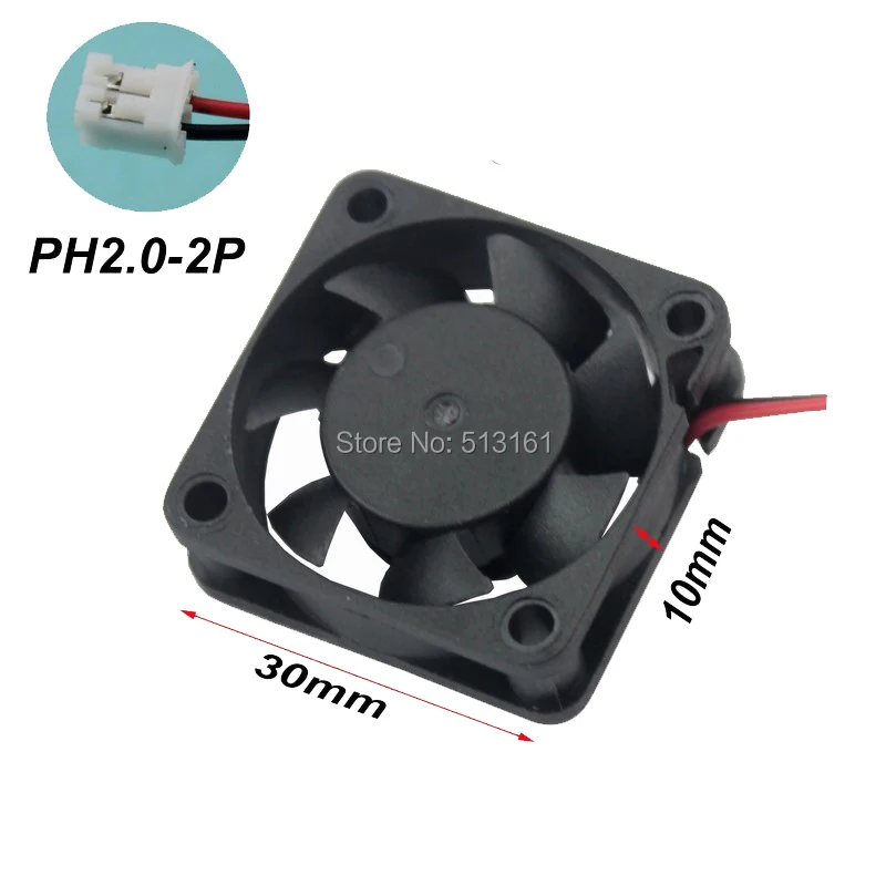

1000 pcs/lot Gdstime 2Pin 30mm 30x30x10mm 12V DC Axial Cooling Motor Cooler Fan