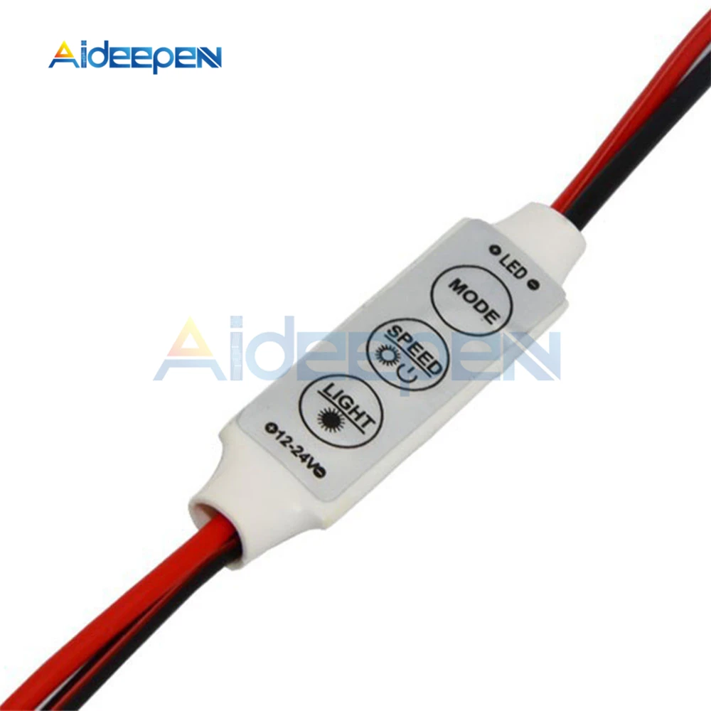 DC 12V Mini 3 Keys Single Color LED Controller Brightness Dimmer Switch for 3528 5050 5630 5730 3014 LED Strip Light