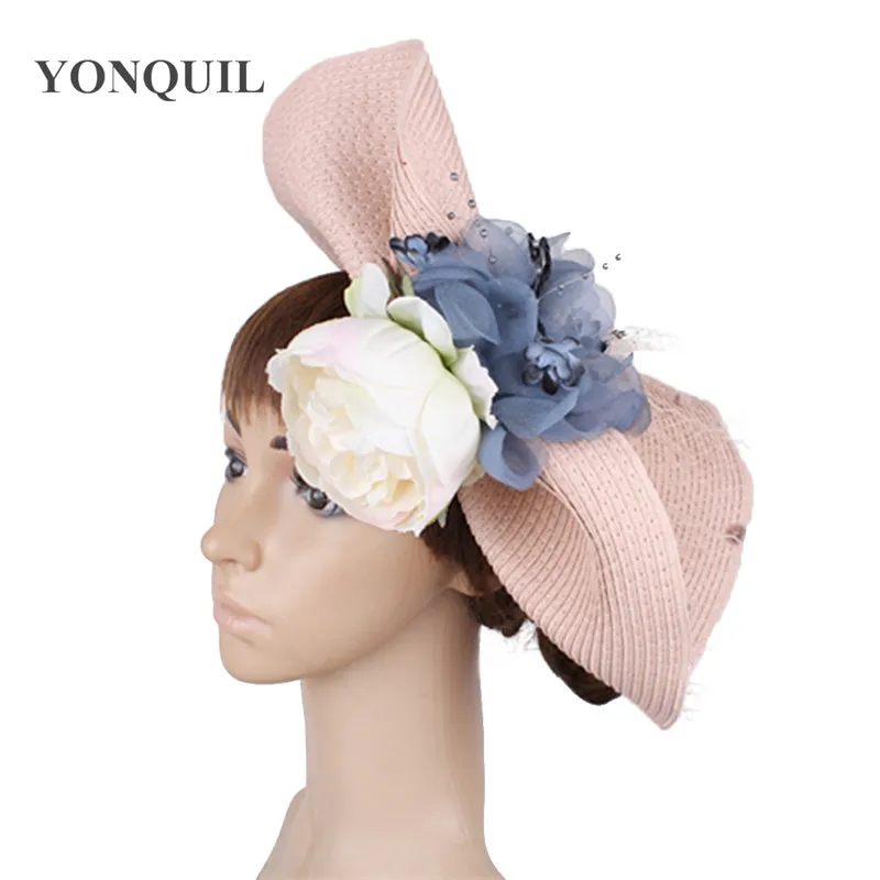 

Fancy Flower Mesh Bridal Hat Fascinator Accessories With Fancy Flower Headwear Wedding Show Race Hair Accessories Nice Headdress