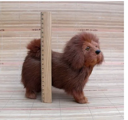 new simulation Tibetan mastiff dog model toy polyethylene & furs brown dog doll gift  18x8x16cm 1878