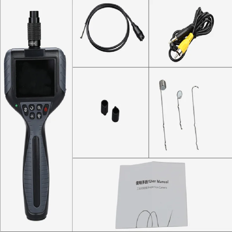 Original High Accuracy Industrial Car Endoscope Lens size Dia 5.5mm with 6 LEDS 2.7 inch TFT LCD Display Camera Borescopes