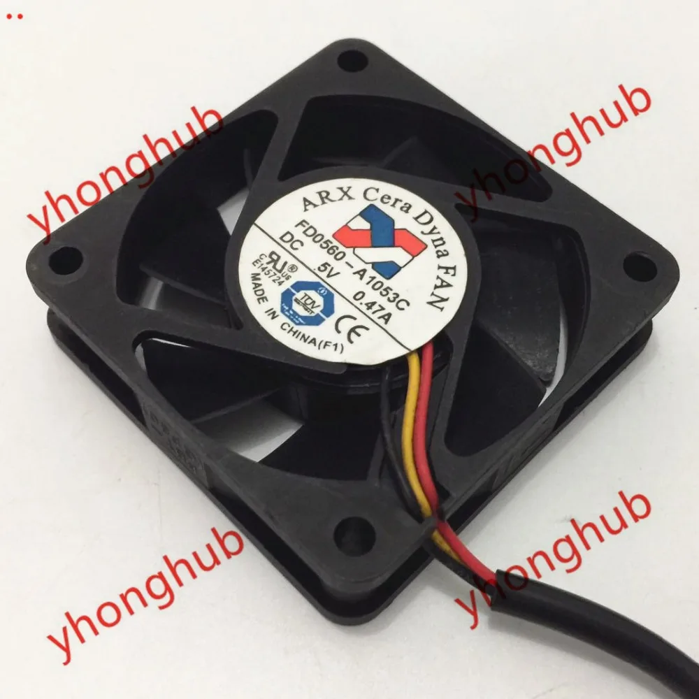 

ARX FD0560-A1053C Server Cooling Fan DC 5V 0.47A 60x60x15mm 3-Wire